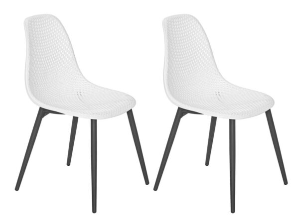 Lot de 2 Chaises de jardin en aluminium et résine Malte